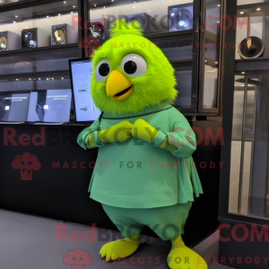 Green Canary mascot costume...