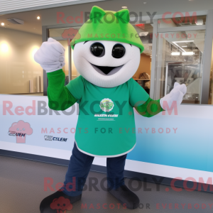 Green Ice mascot costume...