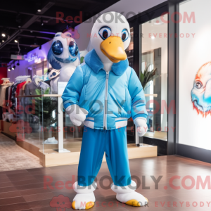 Sky Blue Swan mascotte...