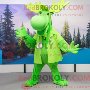 Lime Green Moose maskot...