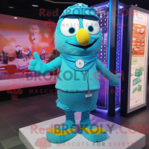Cyan Armbanduhr Maskottchen...