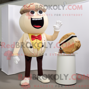 Creme hamburger maskot...