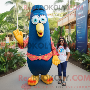 Navy Mango-maskot drakt...