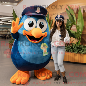 Navy Mango-maskot drakt...