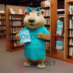 Turkis Capybara maskot...