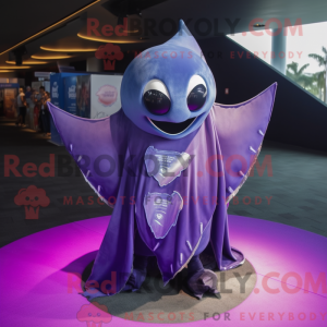 Lilla Manta Ray maskot...