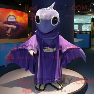 Personaggio mascotte viola...