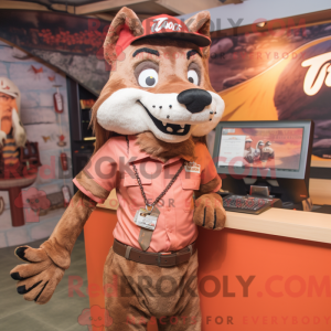 Rust Wolf-mascottekostuum...