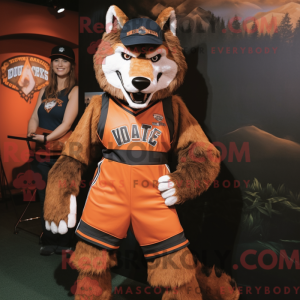 Rust Wolf-maskotdraktfigur...
