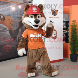Rust Wolf-maskotdraktfigur...