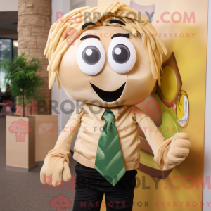 Tan Pesto Pasta mascot...