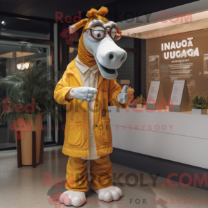 Rust Quagga mascot costume...