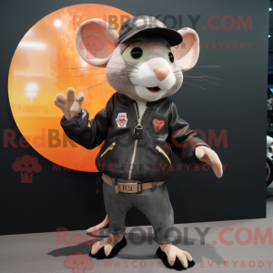 Peach Rat mascottekostuum...