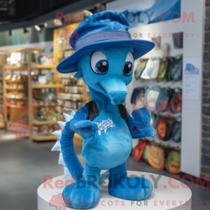 Blue Seahorse maskot...