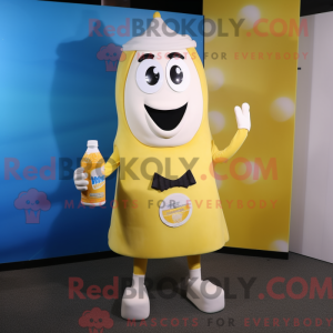 Gul Bottle Of Milk maskot...
