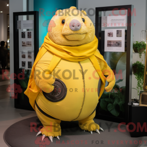 Yellow Glyptodon mascot...