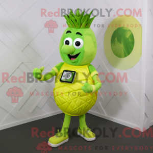 Lime Green Pineapple mascot...