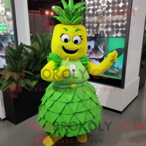Lime Green Pineapple mascot...