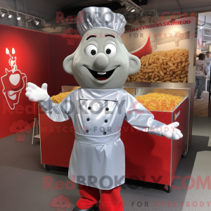 Sølv Currywurst maskot...