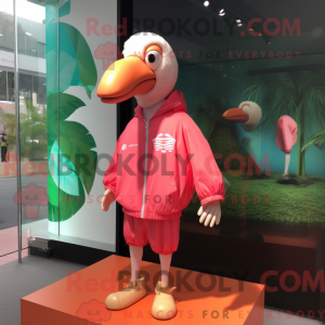 Peach Flamingo maskot...
