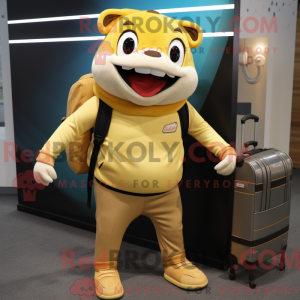 Gold Cod maskot kostume...