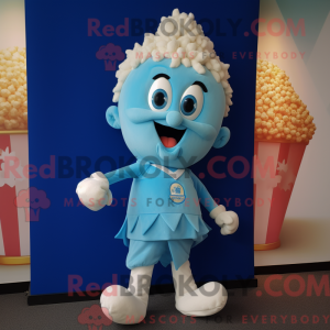 Himmelblå Pop Corn máscara...