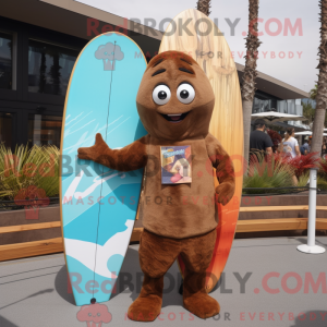 Brown Surfboard mascot...