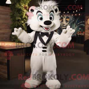 White Skunk mascot costume...