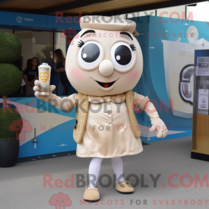 Beige Champagne mascot...