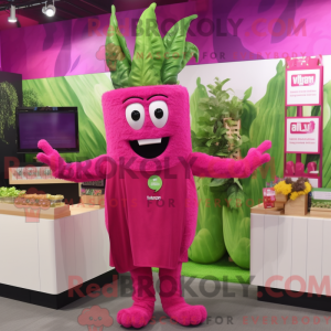 Máscara de vendedor magenta...
