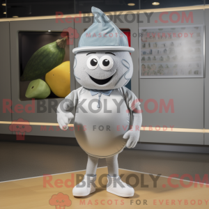 Sølv Squash máscara kostyme...