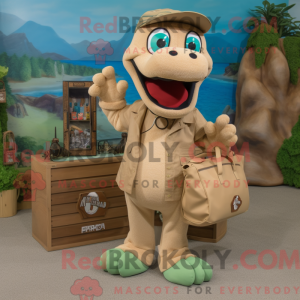 Tan Hydra mascottekostuum...