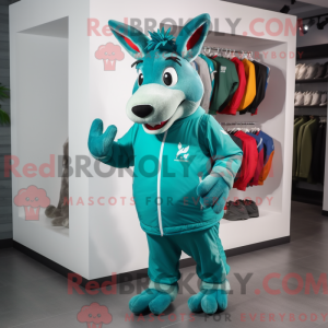 Postava maskota Teal Donkey...