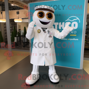 Hvid Doctor maskot kostume...
