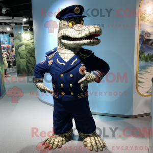 Navy Crocodile maskot...