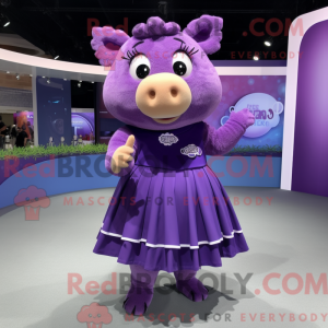Purple Sow-maskotdraktfigur...