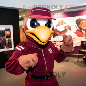 Maroon Falcon mascot...