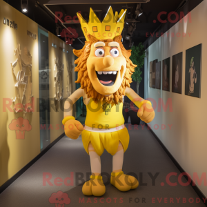 Gele Koning mascotte...