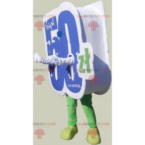 Mascotte del numero 50 blu bianco e verde - Redbrokoly.com