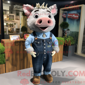 White Wild Boar mascot...