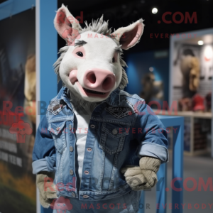 White Wild Boar mascot...