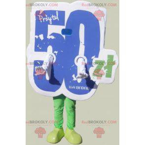 Mascotte del numero 50 blu bianco e verde - Redbrokoly.com