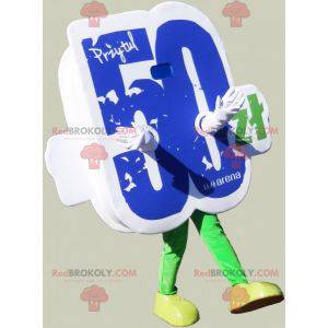 Mascotte del numero 50 blu bianco e verde - Redbrokoly.com