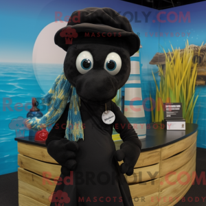 Black Seahorse maskot...