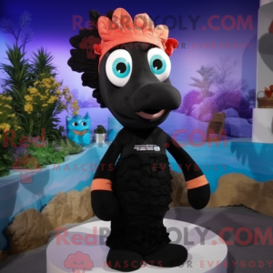 Black Seahorse maskot...