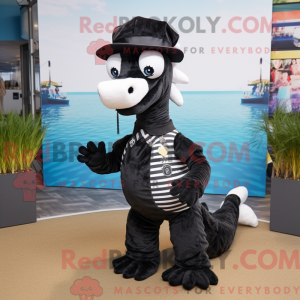 Black Seahorse mascot...