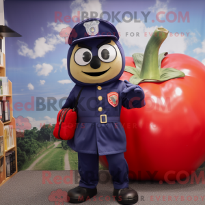 Navy Tomato-mascottekostuum...