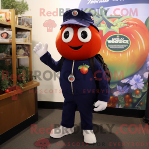 Navy Tomato-mascottekostuum...