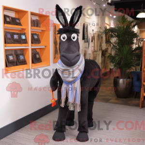 Sort æsel maskot kostume...