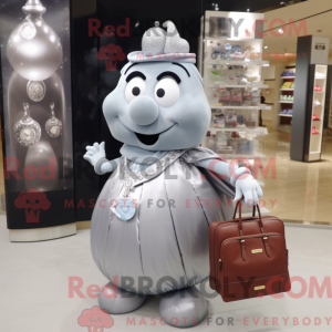 Sølv anheng maskot kostyme...